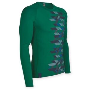 Icebreaker Men's Bodyfit 200 Oasis Crew Merino Wool Long Sleeve Green Small